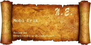 Nobl Erik névjegykártya